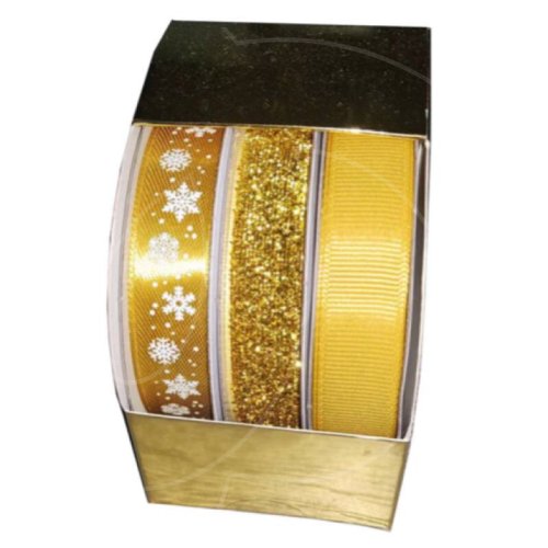 Лента для декора и упаковки Атласная Золото 1,5 см 74-15