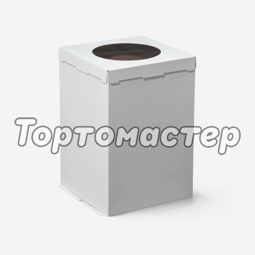Коробка для торта с окном белая 30х30х45 см 430451, ForG COMFORT I W W 300*300*450 S 