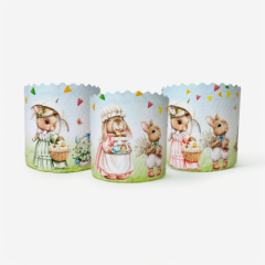 Форма для кулича "Ретро зайцы" D90 H90 1 шт 