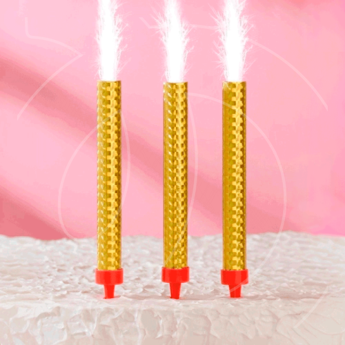 Свеча декоративная "Фонтан" 12 см 3 шт 10329345