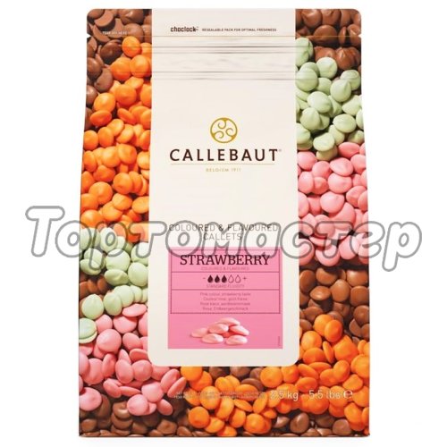 Шоколад розовый клубничный CALLEBAUT 500 г STRAWBERRY-RT-U70