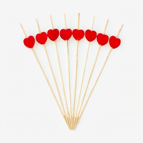 Шпажки деревянные "Сердечки" 11 см 100 шт 10871827