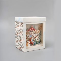 Коробка для сладостей с окном "Лошадь" 18х23х14 см 10865258