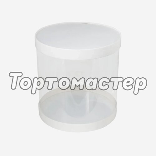 Коробка для торта тубус белая 20х20 см 022620
