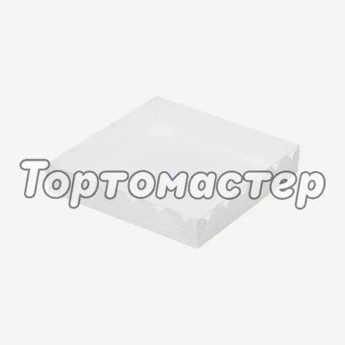 Коробка для печенья/конфет белая 15,5х15,5х3,5см 080410 ф