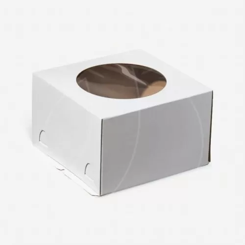 Коробка для торта с окном белая 30х30х19 см ForG STANDARD I W W 300*300*190 S 