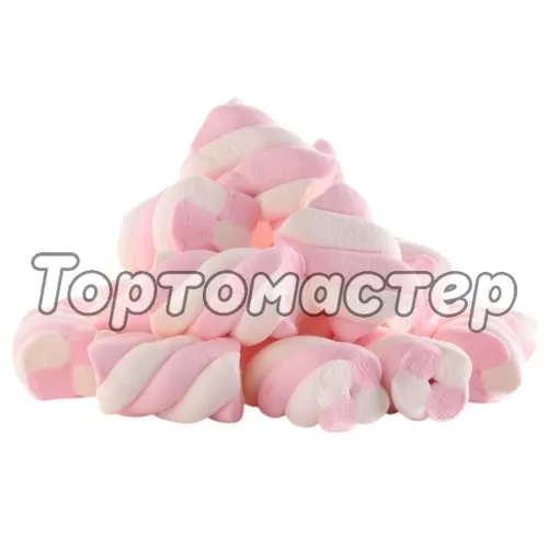 Украшение кондитерское маршмеллоу со вкусом ванили "Косички бело-розовые" 1 кг AG-B/Е1000