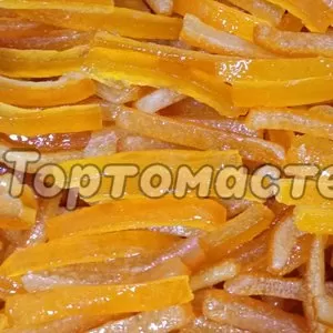 Цукаты из апельсина кожура 6х6 см 100 г 84812